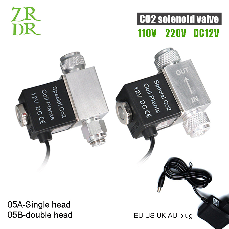 Glass Co2 Drop Checker - ZRDR Regulator katup Solenoid akuarium, Regulator