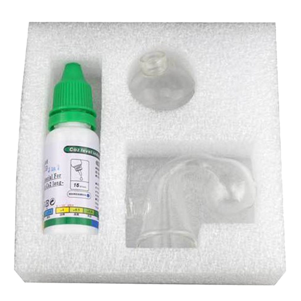 Glass Co2 Drop Checker - Akuarium CO2 Indikator Solusi Ikan Tangki
