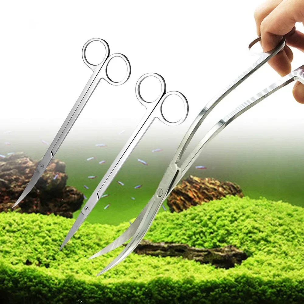 Planted Aquarium Tool Kit - Akuarium Air Pemangkasan Tanaman Pinset Gunting