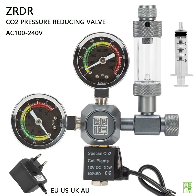 Glass Co2 Drop Checker - Regulator CO2 Akuarium ZRDR Katup Elektromagnetik