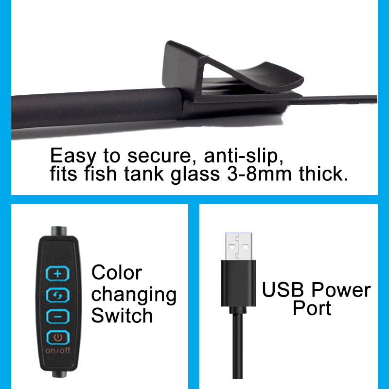 Lampu LED Akuarium USB Lampu T - Planted Aquarium Pendant Light ulasan dan harga