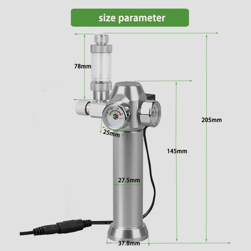 Katup Solenoid Regulator CO2 A - Glass Co2 Drop Checker ulasan dan harga