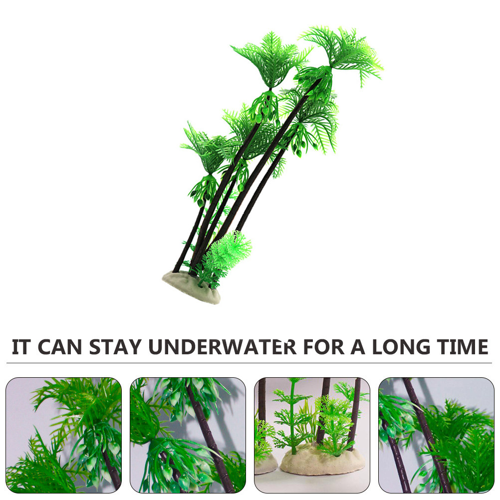 1Pcs Pohon Kelapa Buatan Dekor - Aquarium Planted Tree ulasan dan harga
