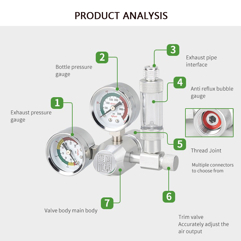 AC100-240V Regulator CO2 Akuar - Glass Co2 Drop Checker ulasan dan harga