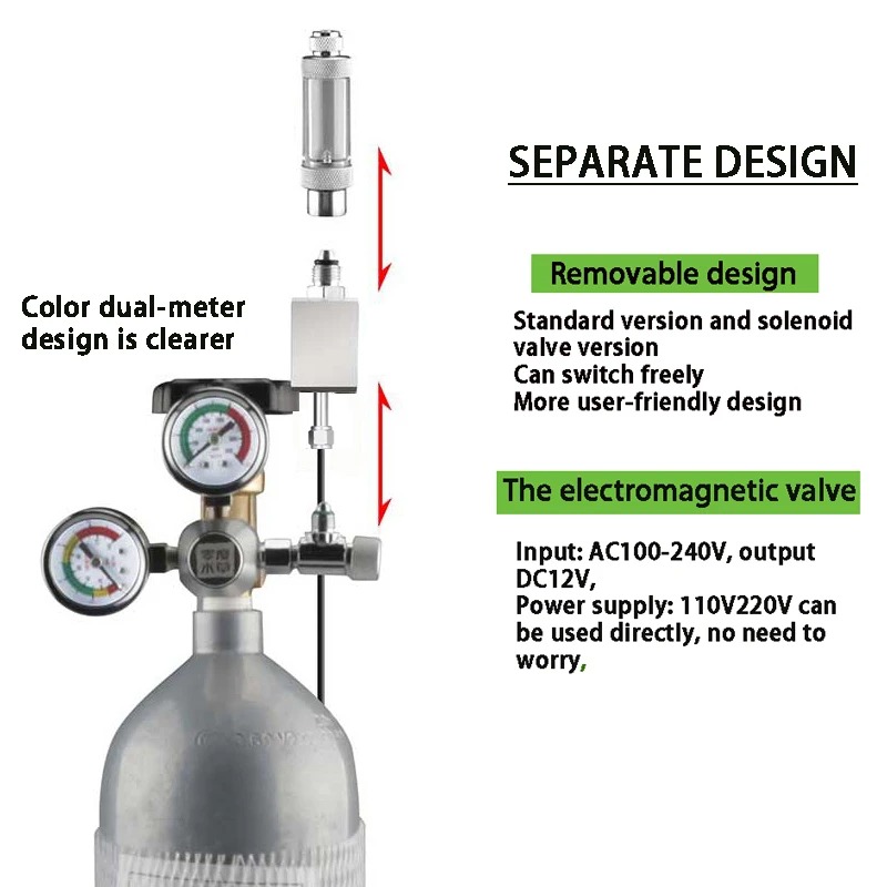 AC100-240V Regulator CO2 Akuar - Glass Co2 Drop Checker ulasan dan harga
