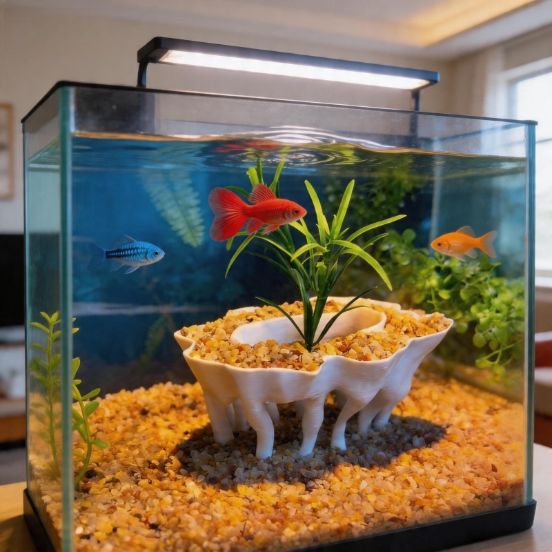 Tanaman akuarium cetak 3D berb - Aquarium Planted Tree ulasan dan harga