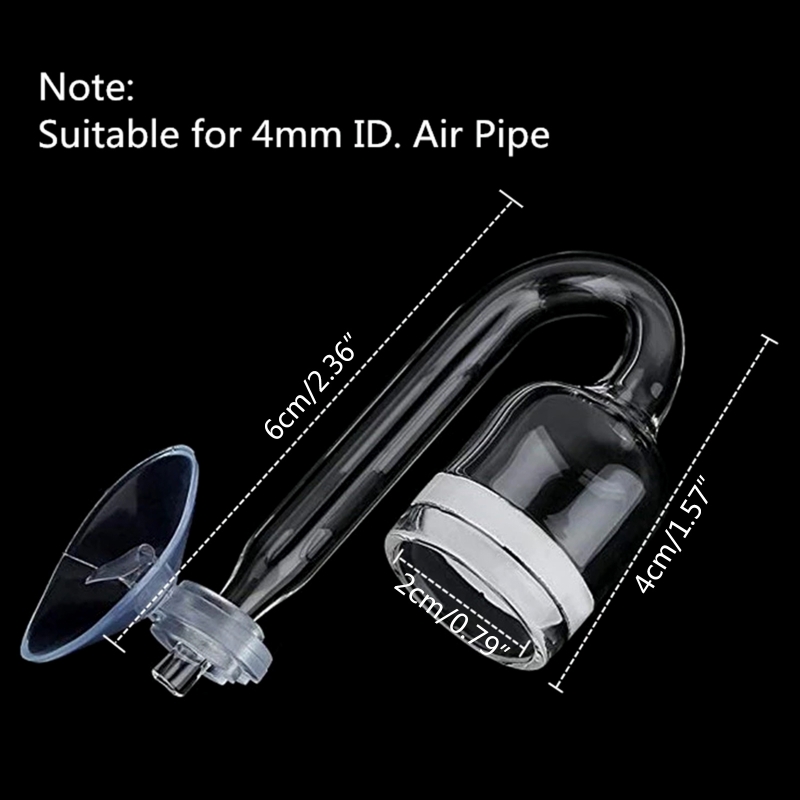4 buah Set CO2 DIY Diffuser, u - Glass Co2 Drop Checker ulasan dan harga